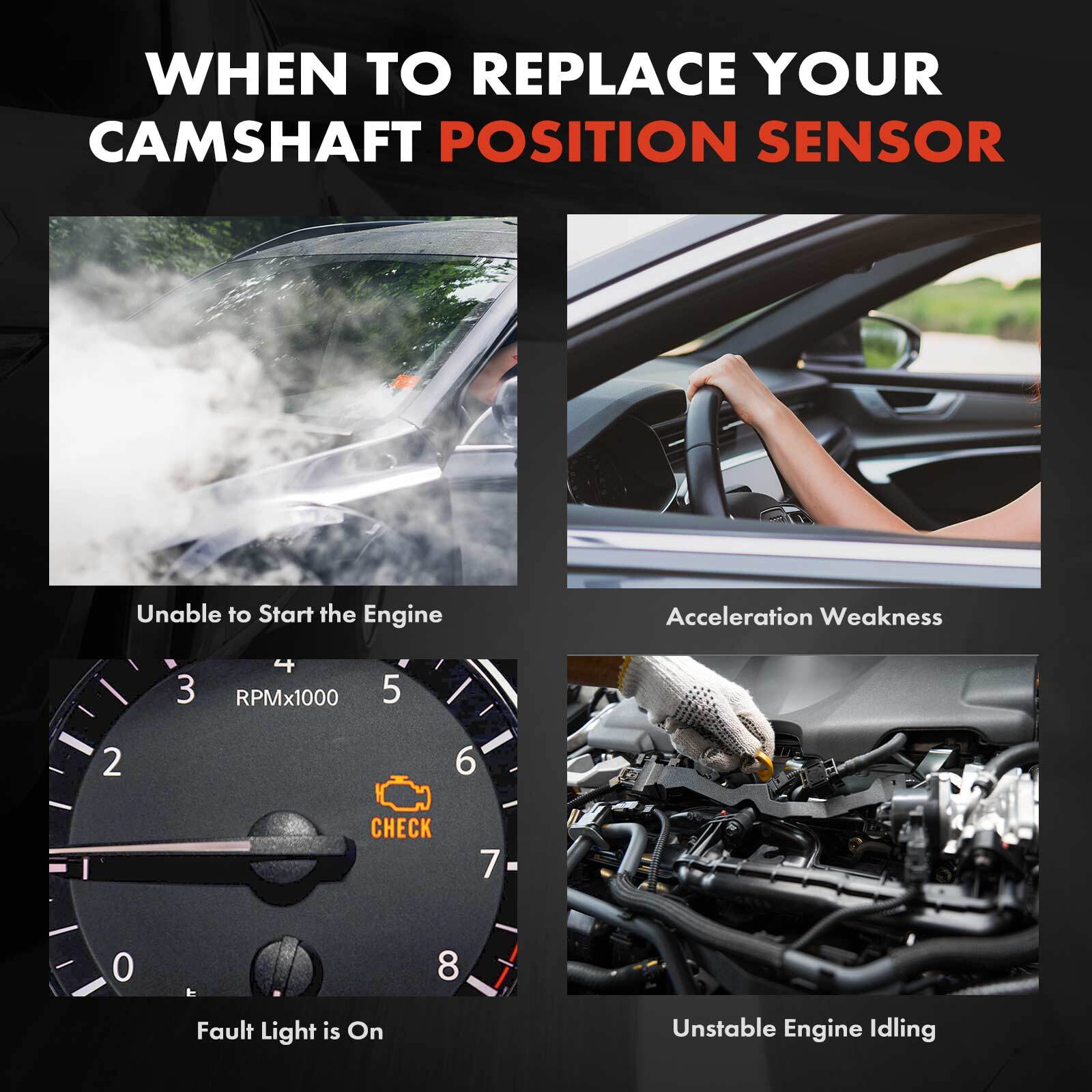 Camshaft Position Sensor for Chevrolet Aveo 2004-2008 Aveo5 2006-2008 L4 1.6L