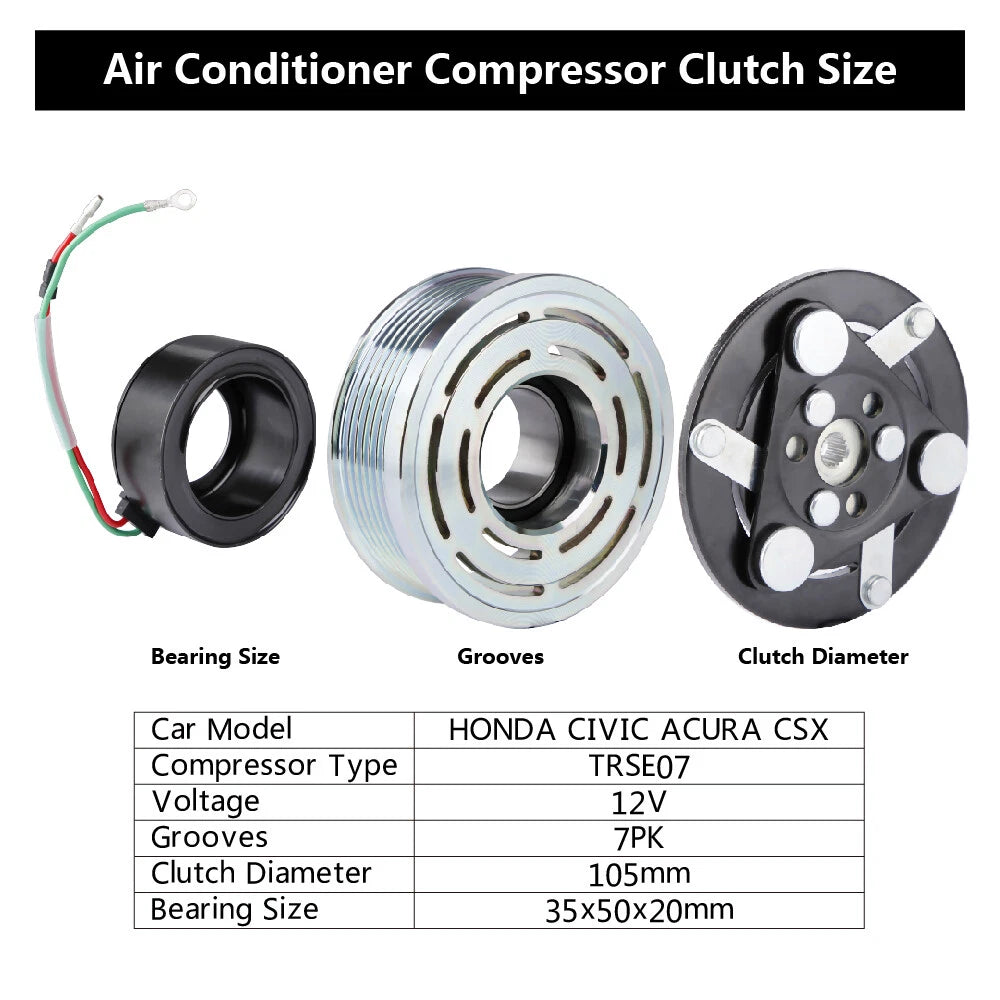 Air Conditioning A/C Compressor Clutch Kit for Honda Civic 2006 2007 2008-2011