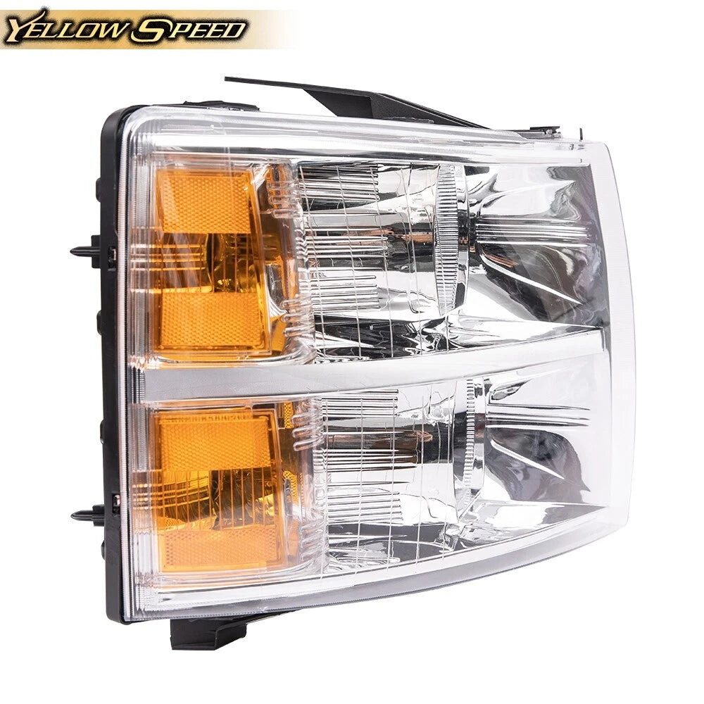 Fit For 2007-2013 Chevy Silverado 1500 2500 3500 Headlights Assembly Headlamps