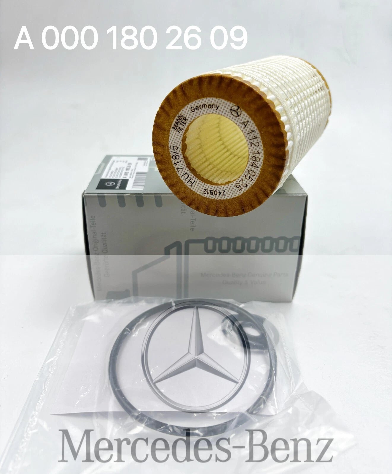 Mercedes Benz A 0001802609 original genuine OIL FILTER cartridge with o rings US