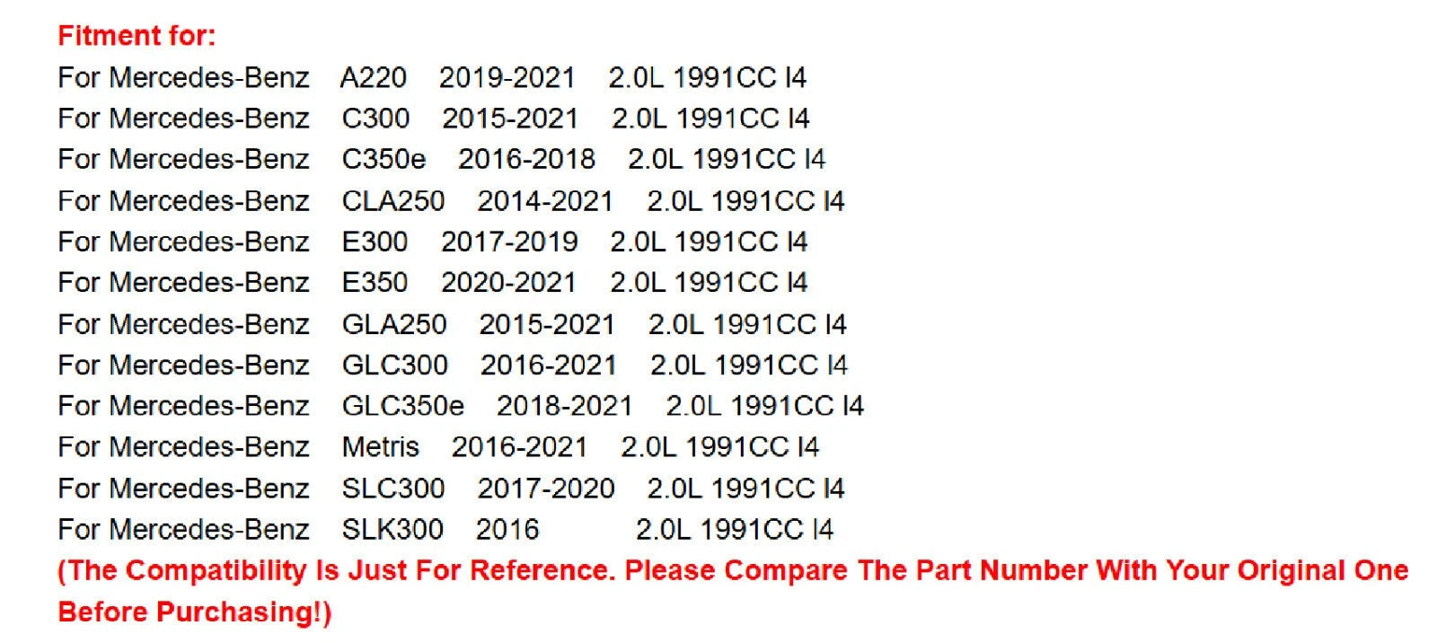 Genuine Mercedes-Benz Engine Oil Filter Kit A C E CLA GLA GLB GLC GLE Class